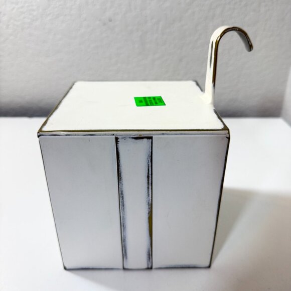 BALLARD DESIGNS Gift Box Stocking Hanger White Metal Bow Box RARE RETIRED! - Picture 11 of 15